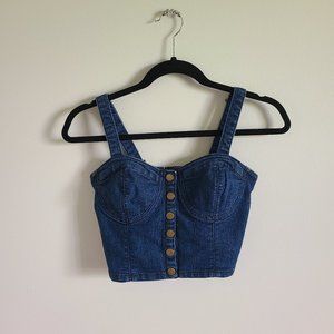 denim crop top